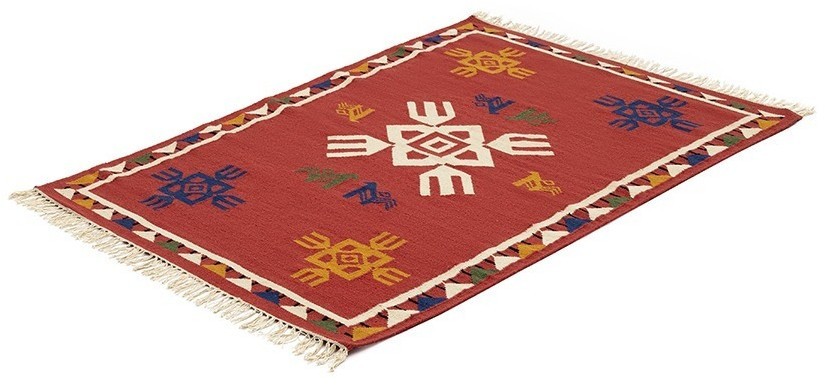 Ковер из шерсти по мотивам чувашских орнаментов из коллекции cultural heritage, 120х180 см (78521)