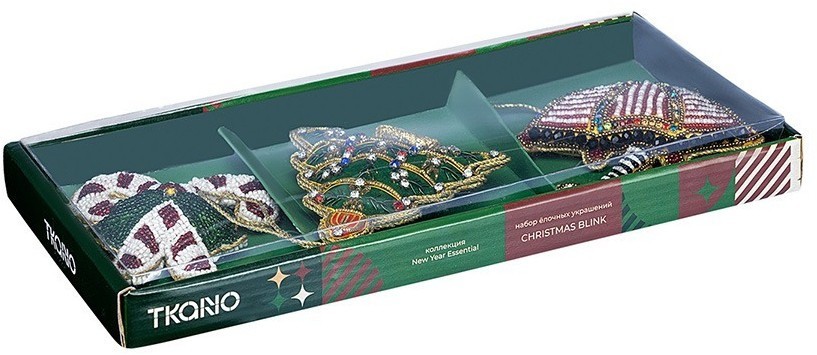 Набор ёлочных украшений christmas blink из коллекции new year essential, 3 шт. (78330)