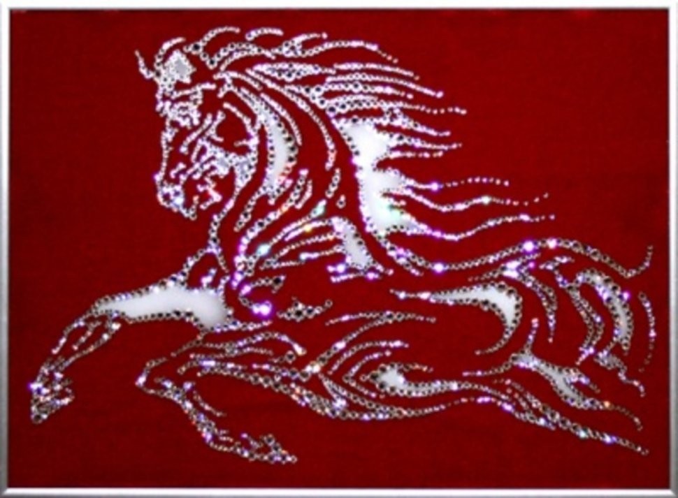 Картина Конь огонь с кристаллами Swarovski (1178)