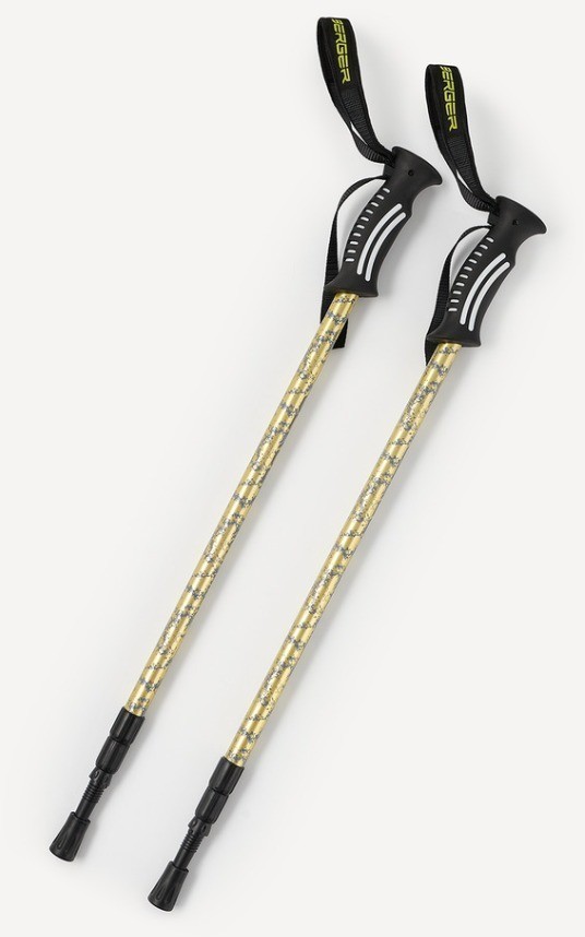 Треккинговые палки Berger Travel Pacemaker, 65-135 см, 3-секционные, светло-серый/лайм (2119448)