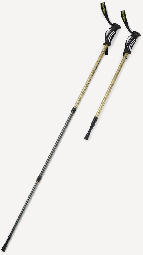 Треккинговые палки Berger Travel Pacemaker, 65-135 см, 3-секционные, светло-серый/лайм (2119448)