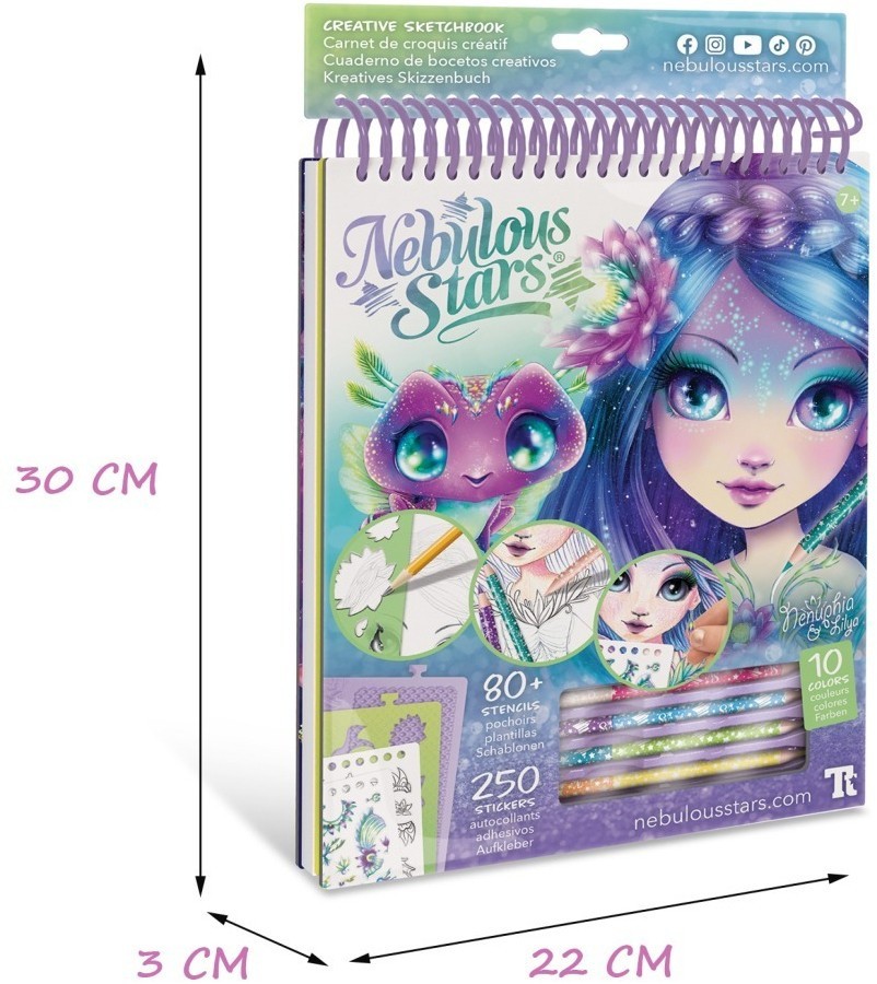 Серия Nenuphia: Раскраска для девочек (35 скетч страниц, 5 цветных карандашей) (11132_NSDA)