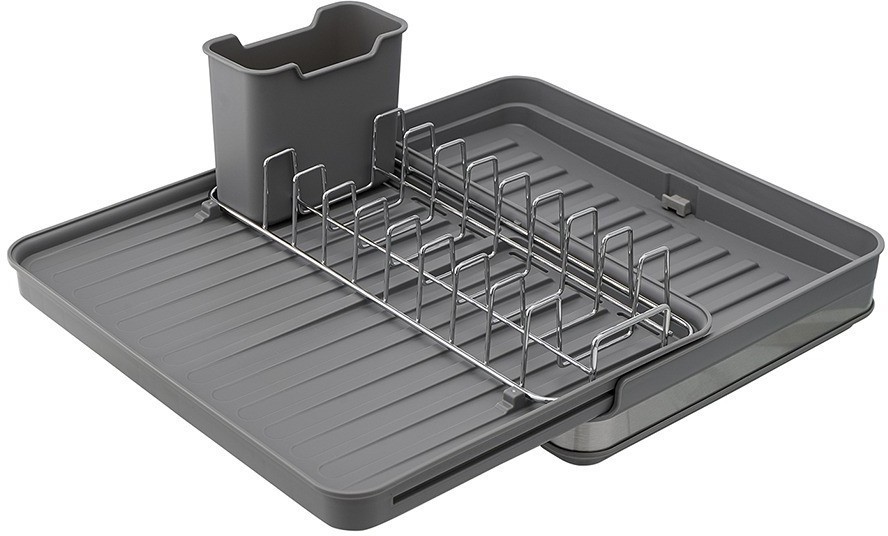 Сушилка для посуды atle раздвижная большая, серая (75755)