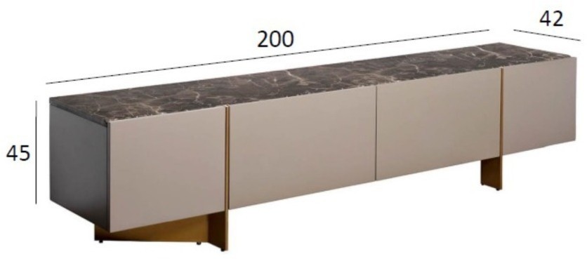 Тумба под телевизор Gate 200*42*45см (TT-00010661)