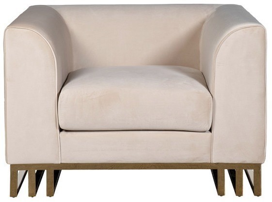 Кресло Lucerne велюр бежевое 110*86*75см (TT-00012025)