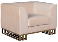 Кресло Lucerne велюр бежевое 110*86*75см (TT-00012025)