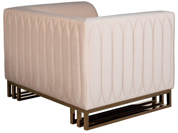 Кресло Lucerne велюр бежевое 110*86*75см (TT-00012025)