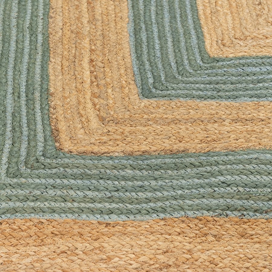 Ковер из джута с вставками зеленого цвета из коллекции ethnic, 200х300 см (74484)