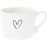 Bastion Collections Кружка White Нeart Black Debossed RJ/CUP 011 BL