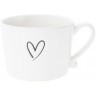 Bastion Collections Кружка White Нeart Black Debossed RJ/CUP 011 BL