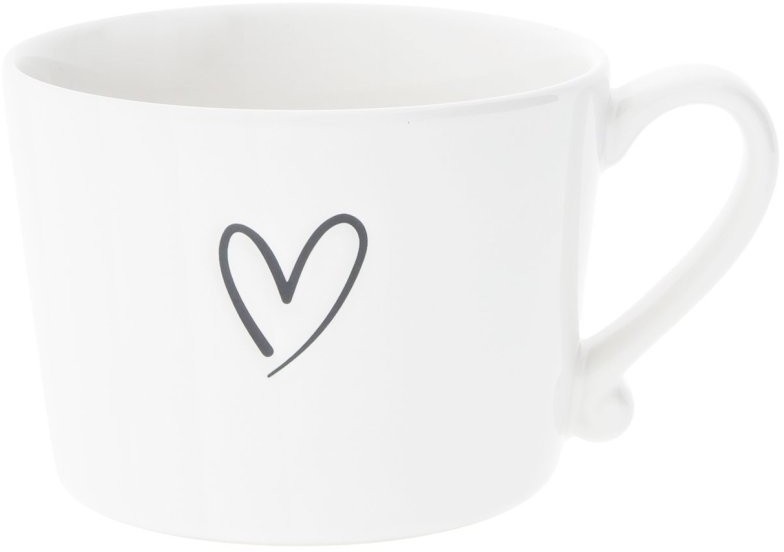 Bastion Collections Кружка White Нeart Black Debossed RJ/CUP 011 BL