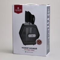 Набор ножей agness  на пластиковой подставке, 7 предметов (911-778)