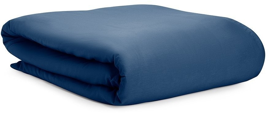 Комплект постельного белья темно-синего цвета с контрастным кантом из коллекции essential, 200х220 см (73723)