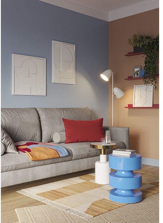 Столик приставной ingvild, D36 см, синий (76312)