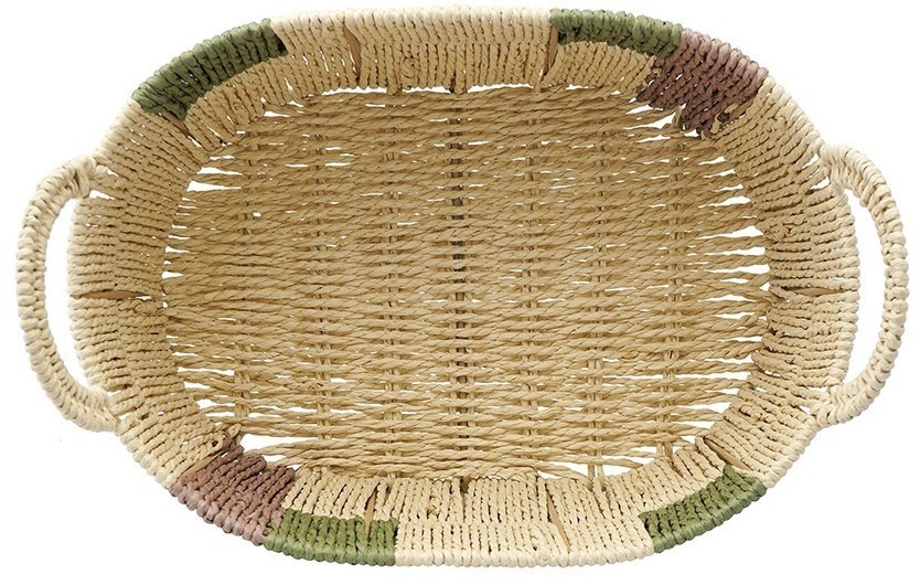Корзина плетеная овальная bodhran nature из коллекции ethnic, размер m (77232)