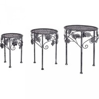 Набор подставок для цветов коллекция &quot;magnifico&quot; из 3-х шт. l:30*38, m:25*32, s:20*27 см Lefard (123-256)