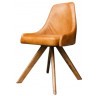 Стул BlossomChair1, дерево, кожа, Caramel Brown#66, ROOMERS FURNITURE