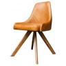 Стул BlossomChair1, дерево, кожа, Caramel Brown#66, ROOMERS FURNITURE