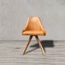 Стул BlossomChair1, дерево, кожа, Caramel Brown#66, ROOMERS FURNITURE