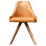 Стул BlossomChair1, дерево, кожа, Caramel Brown#66, ROOMERS FURNITURE