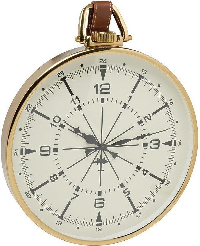 Часы настенные на подвесе  цвет золото d36, H65см (TT-00005649)