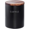 Банка керамическая для хранения кофе, 650 мл, черная (78749)