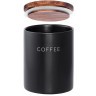 Банка керамическая для хранения кофе, 650 мл, черная (78749)