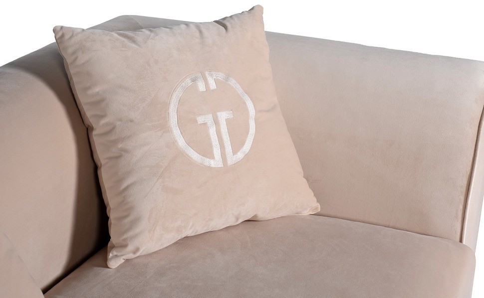 Диван Lucerne трехместный велюр бежевый 230*86*75см (TT-00012026)