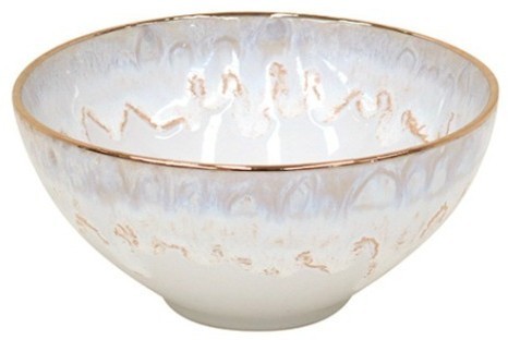 Чаша TA605-WGD(COS151-00115B), 15,2 см, керамика, white, gold, CASAFINA BY COSTA NOVA