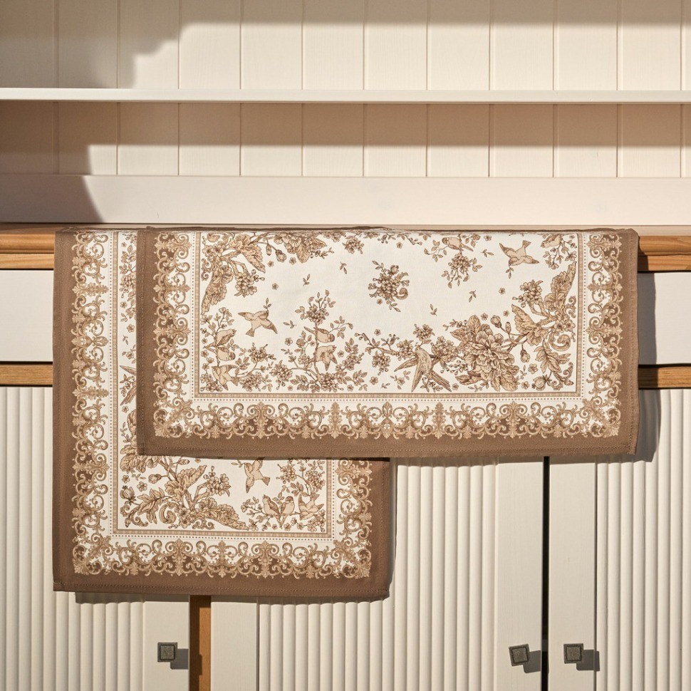 Набор полотенец из 2х шт "royal garden",белый ,40х60см твил,100% хлопок, Lefard (850-754-6)