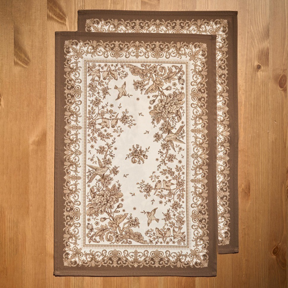 Набор полотенец из 2х шт "royal garden",белый ,40х60см твил,100% хлопок, Lefard (850-754-6)