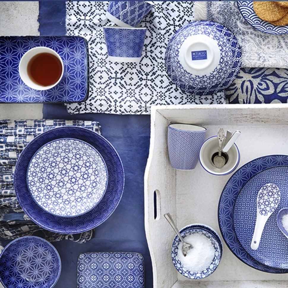 Тарелка 16023, 20,6 см, фарфор, blue, TOKYO DESIGN