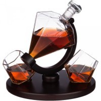 Набор для виски 3пр.: графин 750мл + 2 бокала 250мл на подставке Agness (250-122)