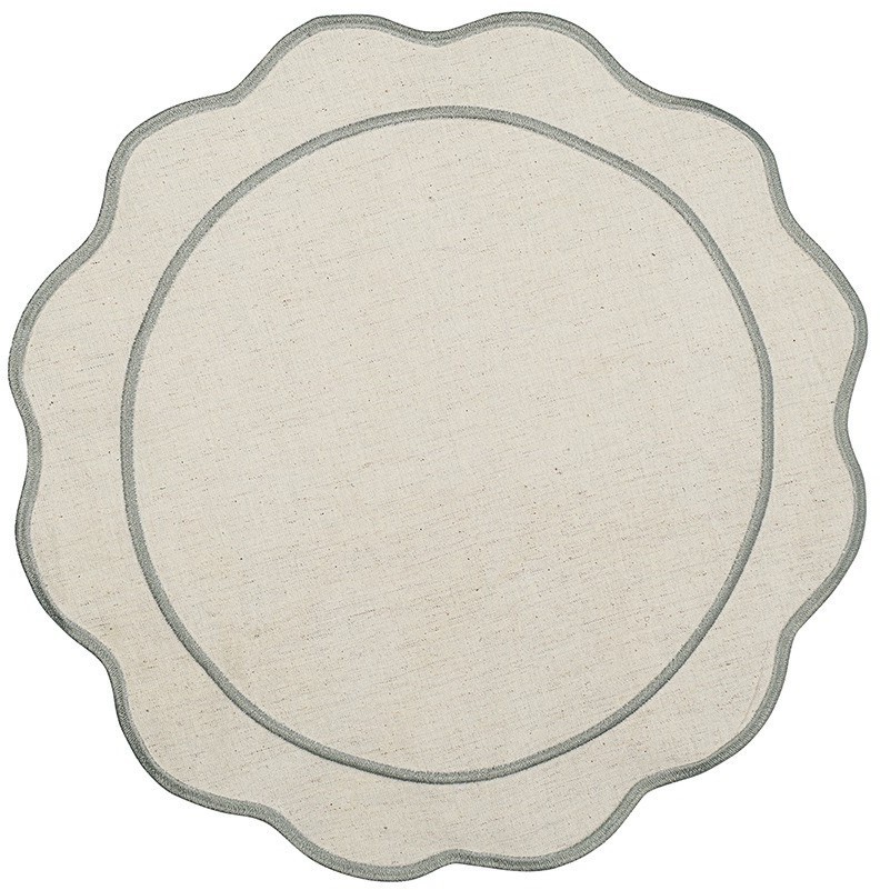 Салфетка под приборы anemone из коллекции trendy ruffles, D38 см, серый (78891)