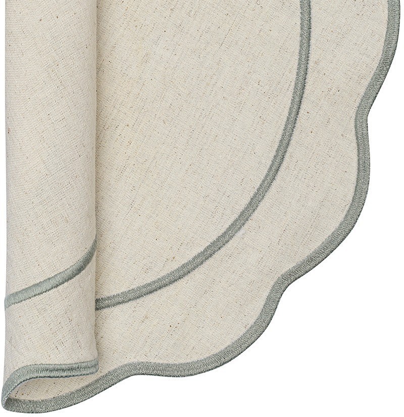 Салфетка под приборы anemone из коллекции trendy ruffles, D38 см, серый (78891)