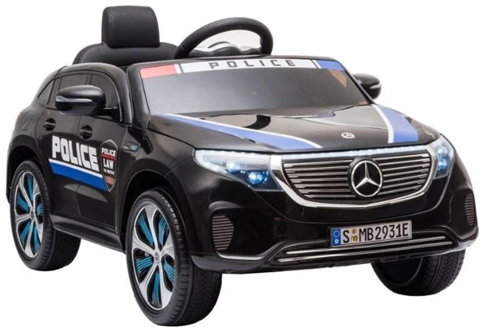 Детский электромобиль Mercedes Police EQC 400 12V 2WD - HL378-BLACK