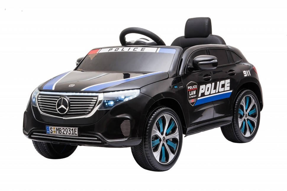 Детский электромобиль Mercedes Police EQC 400 12V 2WD - HL378-BLACK