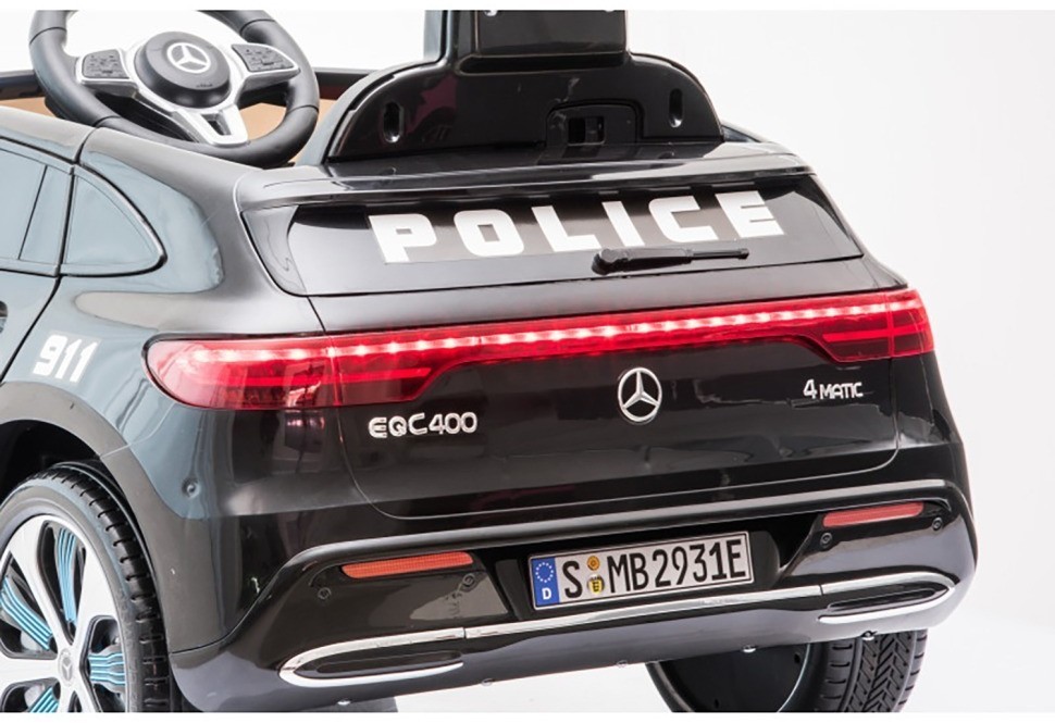 Детский электромобиль Mercedes Police EQC 400 12V 2WD - HL378-BLACK