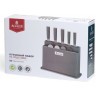 Набор agness из 10пр: 5 ножей, 4 доски и подставка, цвет: черно-серый (671-215)