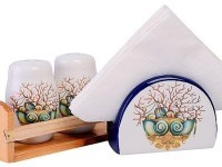 Набор для специй на подставке + салфетница Страна чудес LORAINE (30814)