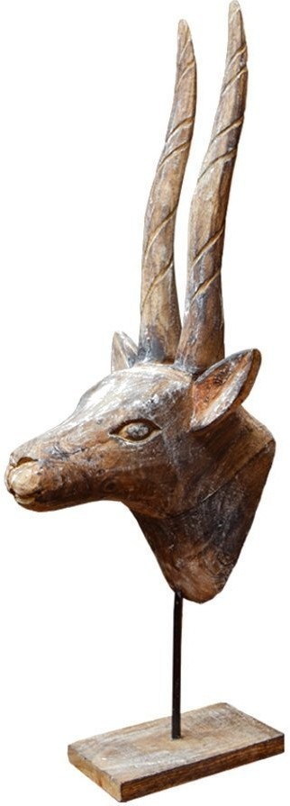 Декор антилопа TR-AM286, дерево, металл, Light burnt with brushing, ROOMERS FURNITURE