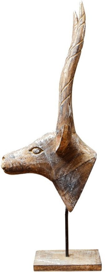 Декор антилопа TR-AM286, дерево, металл, Light burnt with brushing, ROOMERS FURNITURE