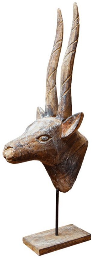 Декор антилопа TR-AM286, дерево, металл, Light burnt with brushing, ROOMERS FURNITURE