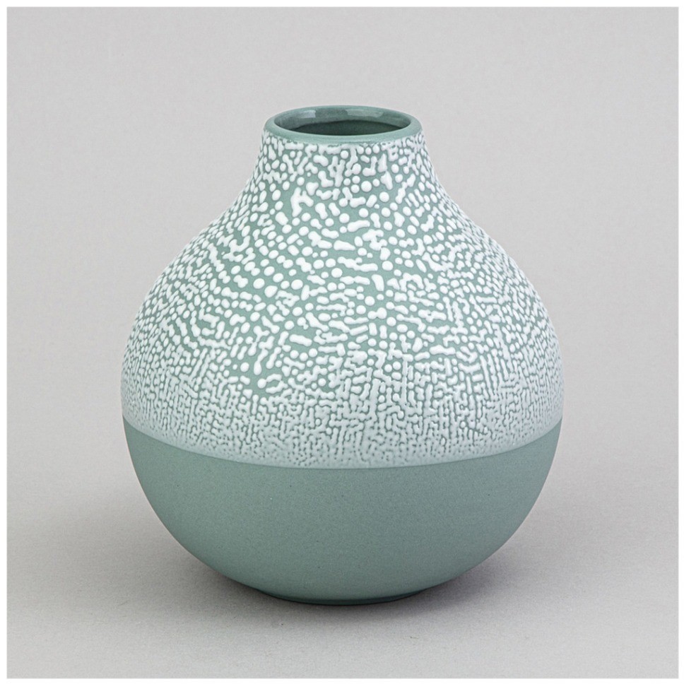 Ваза коллекция "жемчужина" 12*12*13,2см цвет: мятный Lefard (374-158)