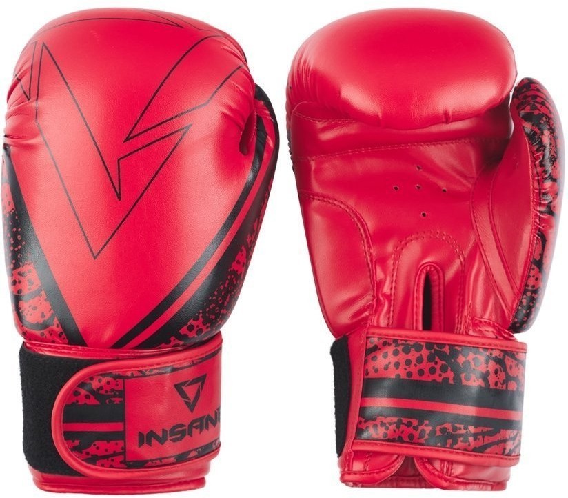 Перчатки боксерские INSANE ODIN, ПУ, красный, 10 oz (1738637)