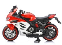Детский электромотоцикл Ducati (12V, EVA, ручка газа, спидометр) (FT-921-RED-WHITE)