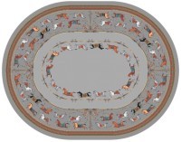 Скатерть  овальная  &quot;passage&quot; ,140х180см, 100% хлопок,твилл c пропиткой, серый Lefard (850-761-4)