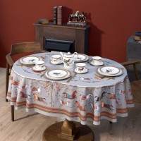 Скатерть  овальная  &quot;passage&quot; ,140х180см, 100% хлопок,твилл c пропиткой, серый Lefard (850-761-4)