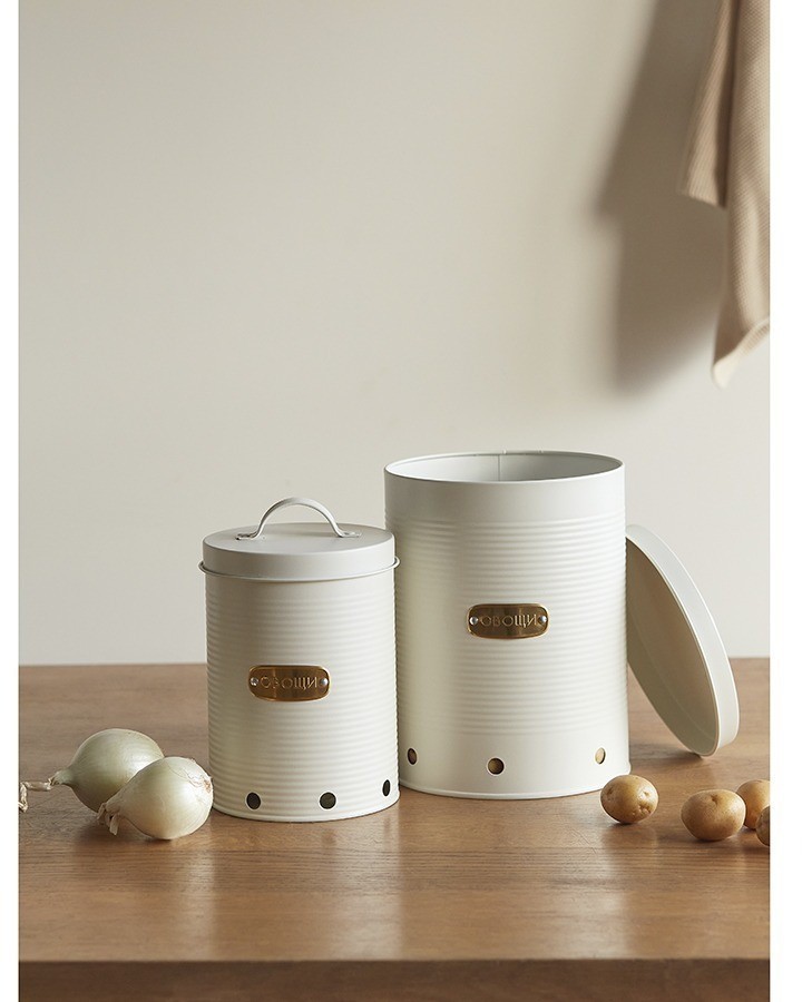 Банка для хранения овощей irmel, 6 л, молочная (78388)