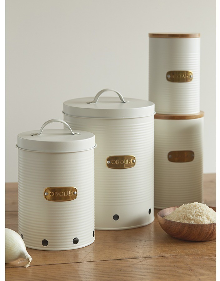 Банка для хранения овощей irmel, 6 л, молочная (78388)